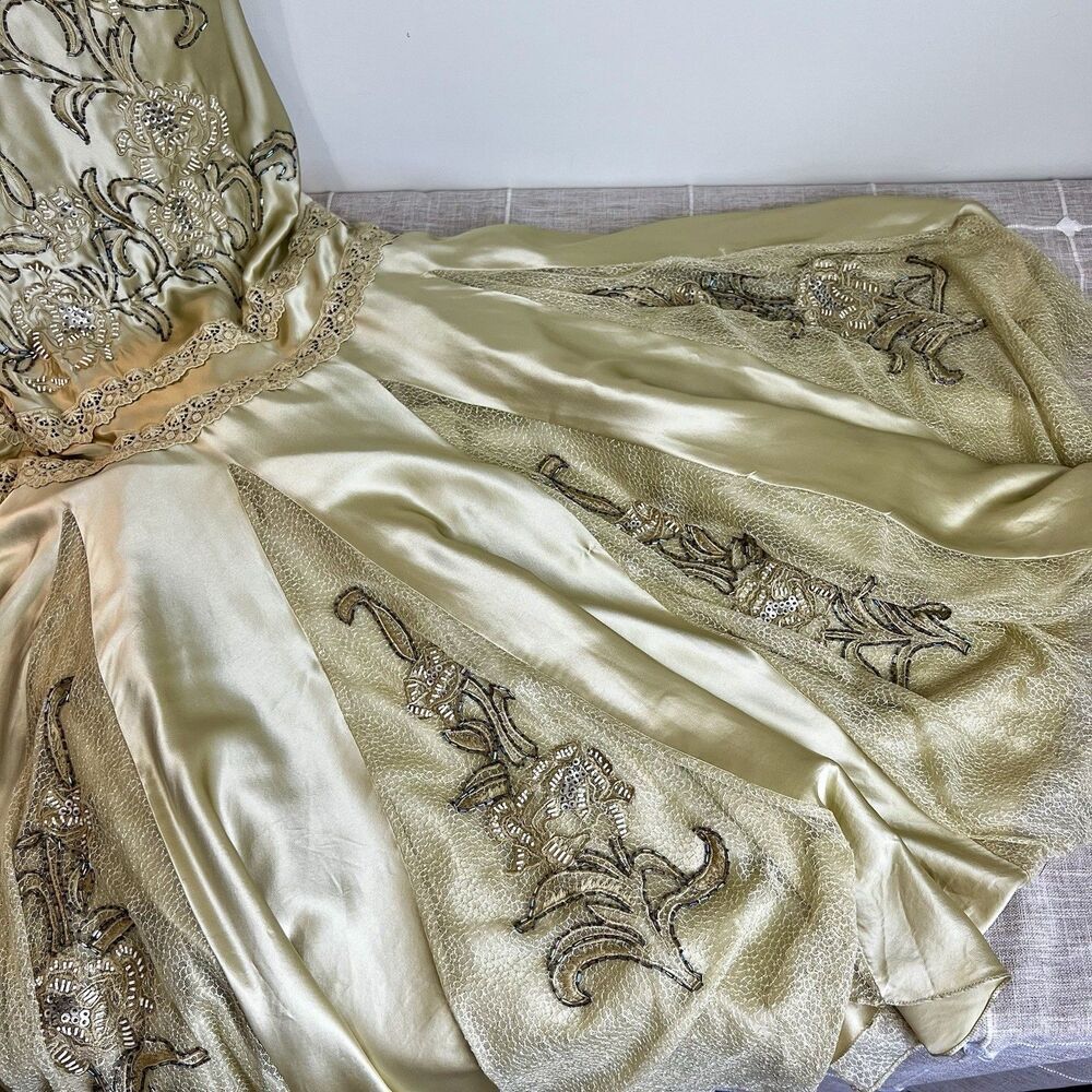 Sue Wong Nocturne Silk Beaded Lace Formal Maxi Gown Mermaid Women’s 8 - Picture 16 of 16